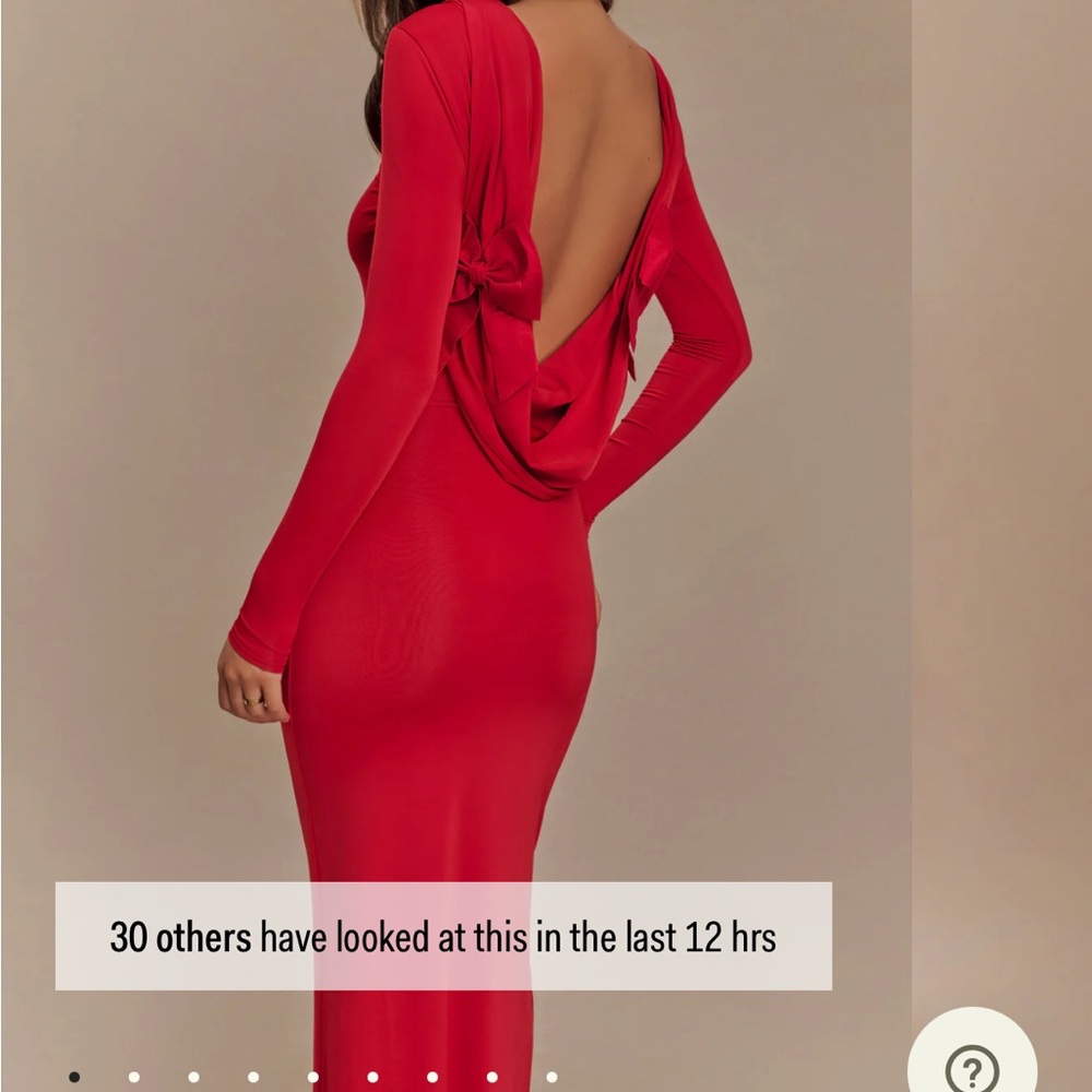 Meshki -Red Backless Cowl Neck Bodycon Dress